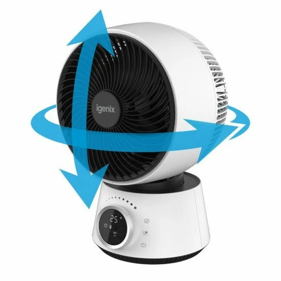 Igenix 9 Inch Digital Air Circulator Fan In White 4 Igenix 9 Inch Digital Air Circulator Fan In White - Image 2